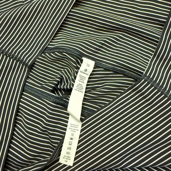 Lululemon Athletica Navy and White Striped Leggings - Picture 5 of 5
